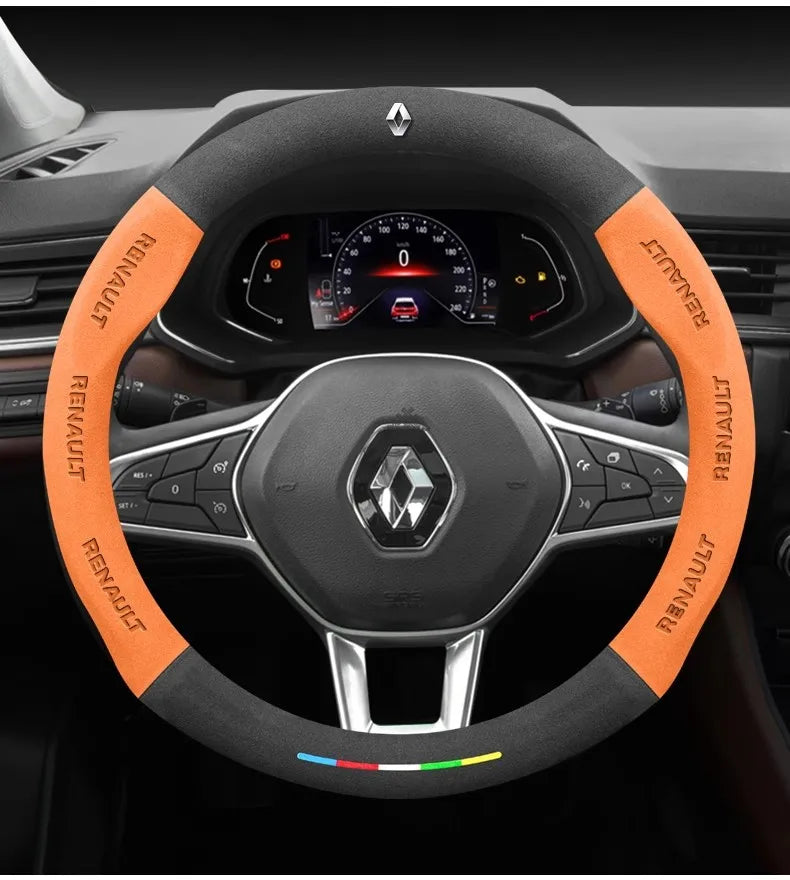 Car Steering Wheel Cover for Renault Megane RS Vision Z Scenic Clio Laguna 2 3 4 5 Kangoo Fluence Megane Trafic Talisman Twingo - Belvar