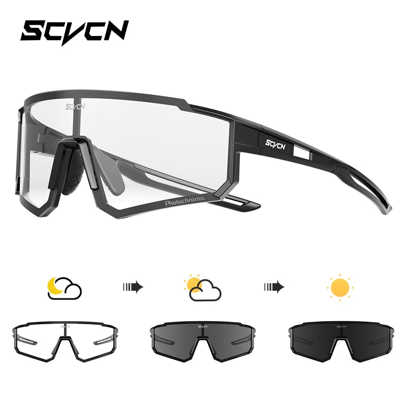 SCVCN Sunglasses for Men Sport Cycling Glasses Bike Mountain Bicycle Hiking Camping Golf UV400 Protection Glasses Women Baseball