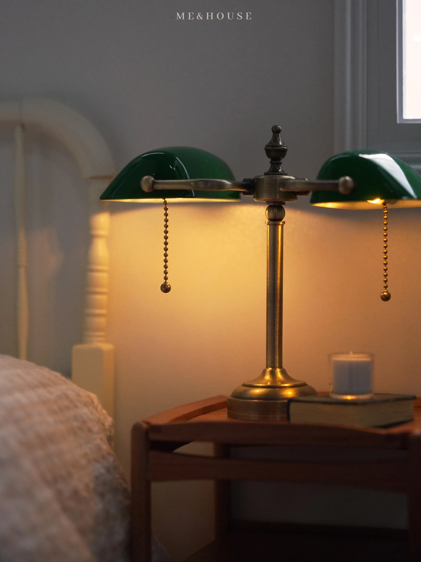 1/6 doll house model furniture accessories mini model green retro drawstring desk lamp bank lamp