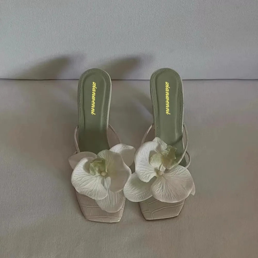 Women's Slippers Casual Fashionable High Quality Shoes for Women Shallow Women Sandals Elegant Flowers Design Women's Slippers - Belvar