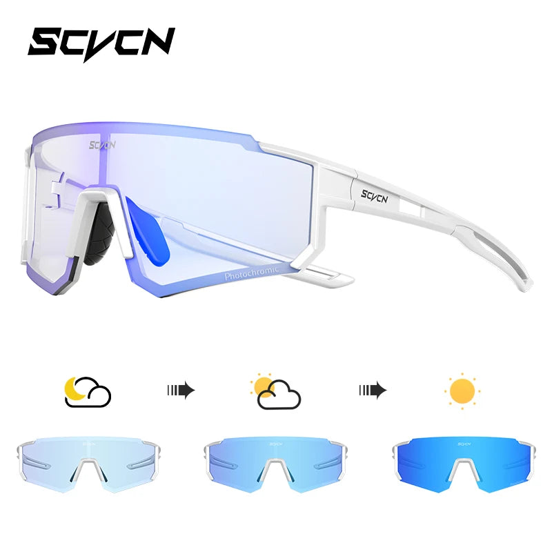 SCVCN Sunglasses for Men Sport Cycling Glasses Bike Mountain Bicycle Hiking Camping Golf UV400 Protection Glasses Women Baseball