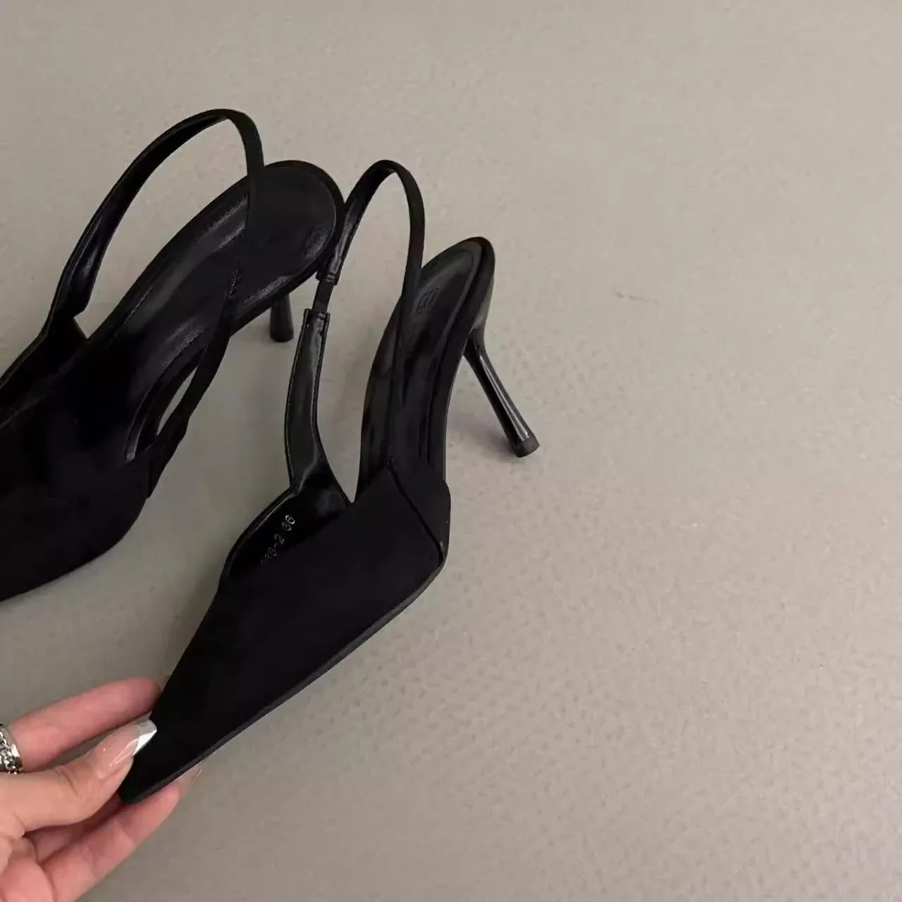Women High Heels 2025 Summer New Fashion Pointed Toed Pumps Female Stiletto Slingback Shallow Weddings Bridal Shoes Zapatos - Belvar