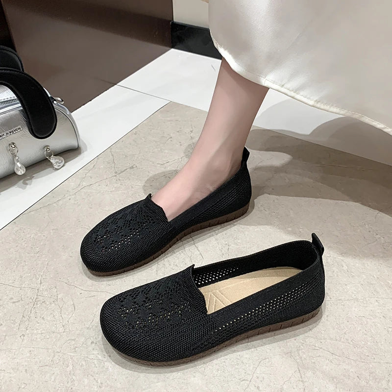 shoes woman 2025 shoes woman 2025 women's sneakers free shippiing shoes Summer breathable knitted casual shoes