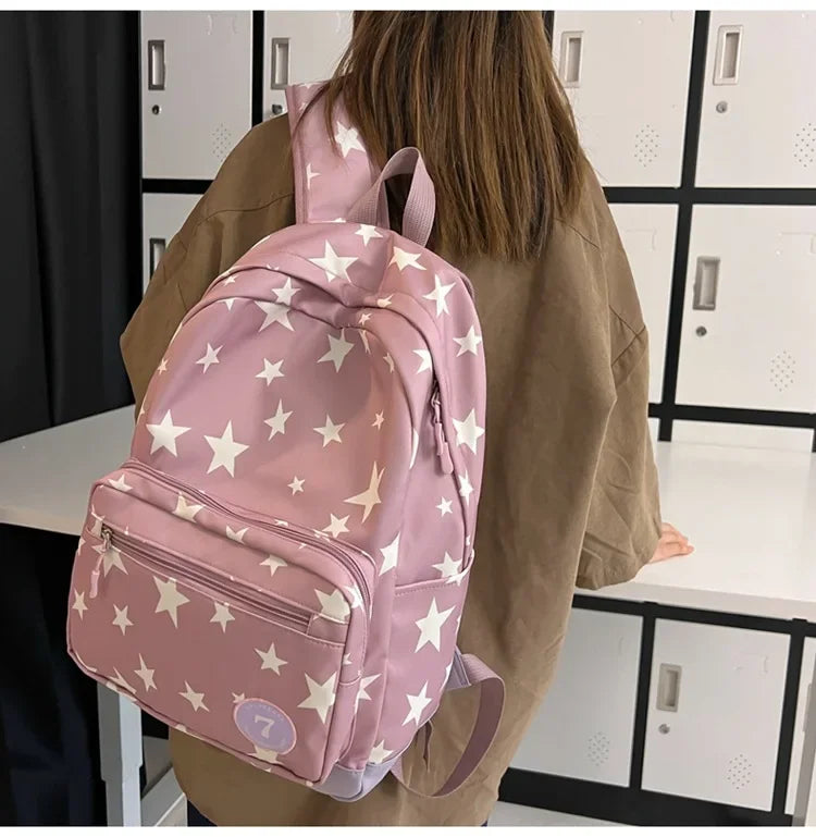 Star Backpack for Women Men 17 Inch Star Laptop Backpack College Bag Cute Travel Backpack Student Back To School Casual Bookbag