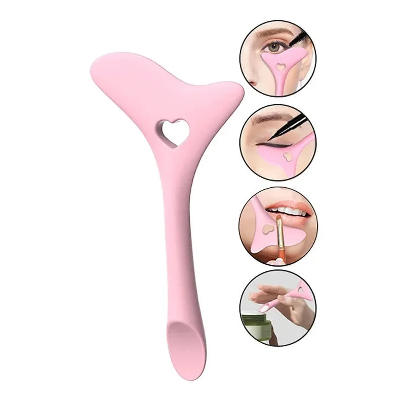 wholesale Multi-functional Eyeliner Stencil Wing Tips Silicone Eyeliner Aid Drawing Lipstick Wearing Aid Reusable Makeup Tools