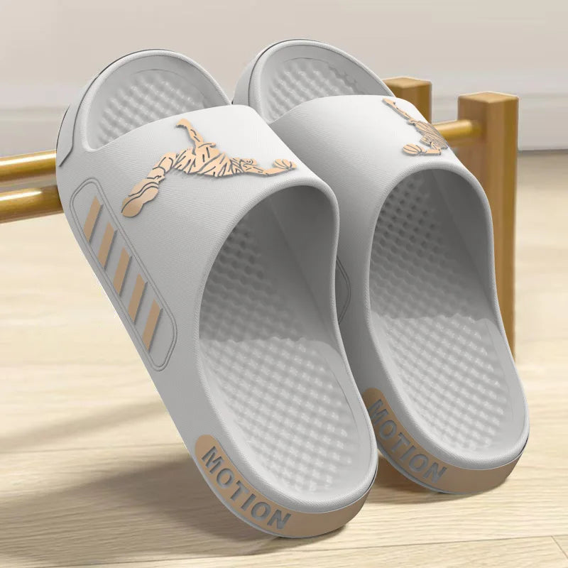 Men's slippers for outdoor wear, summer home, thick soled shower, anti slip sports, cool slippers for cooldown - Belvar
