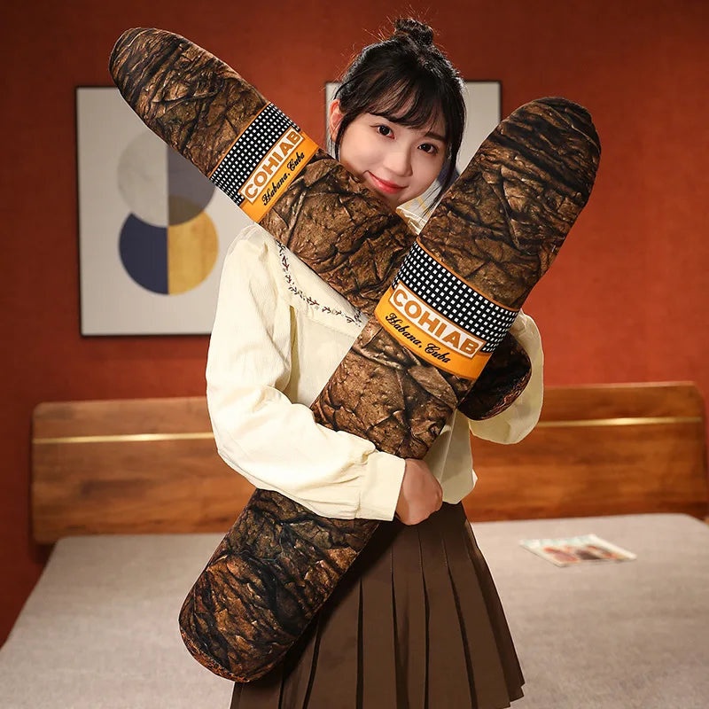 35-110cm Realistic Cigar Plush Toys Stuffed Pillow Cigarette Plush Sleeping Cushion Home Decor Boyfriend Birthday Gift