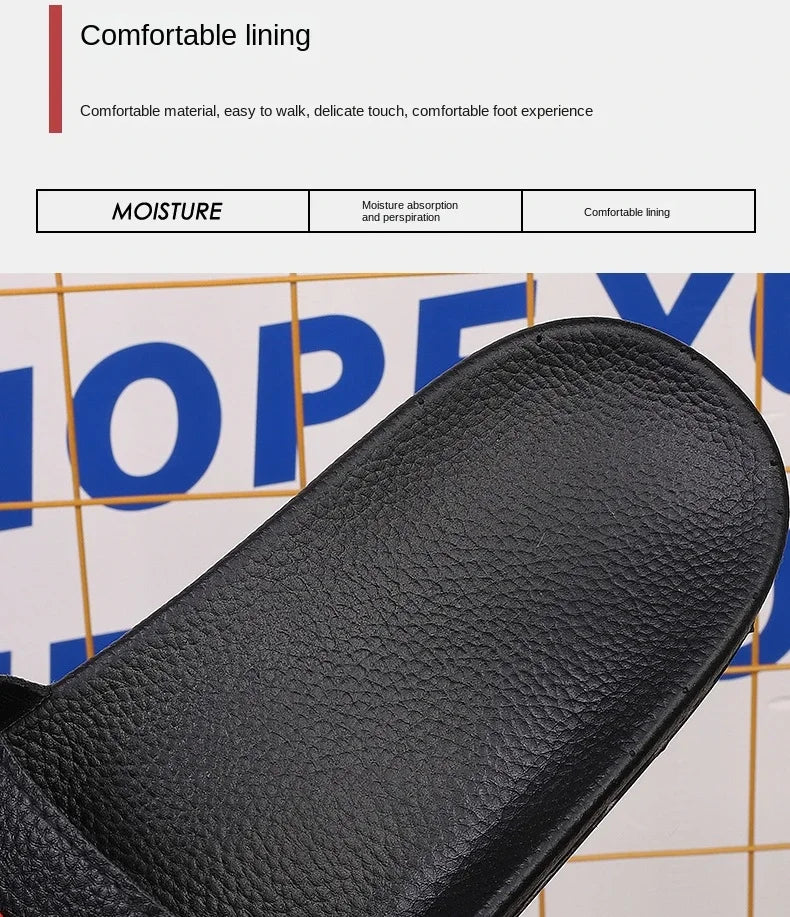 Fashion Brand Slippers for Men Ultra Soft Slides Non-slip Wear-resistant Sandals Men Casual Summer Indoor Outdoor Slippers - Belvar