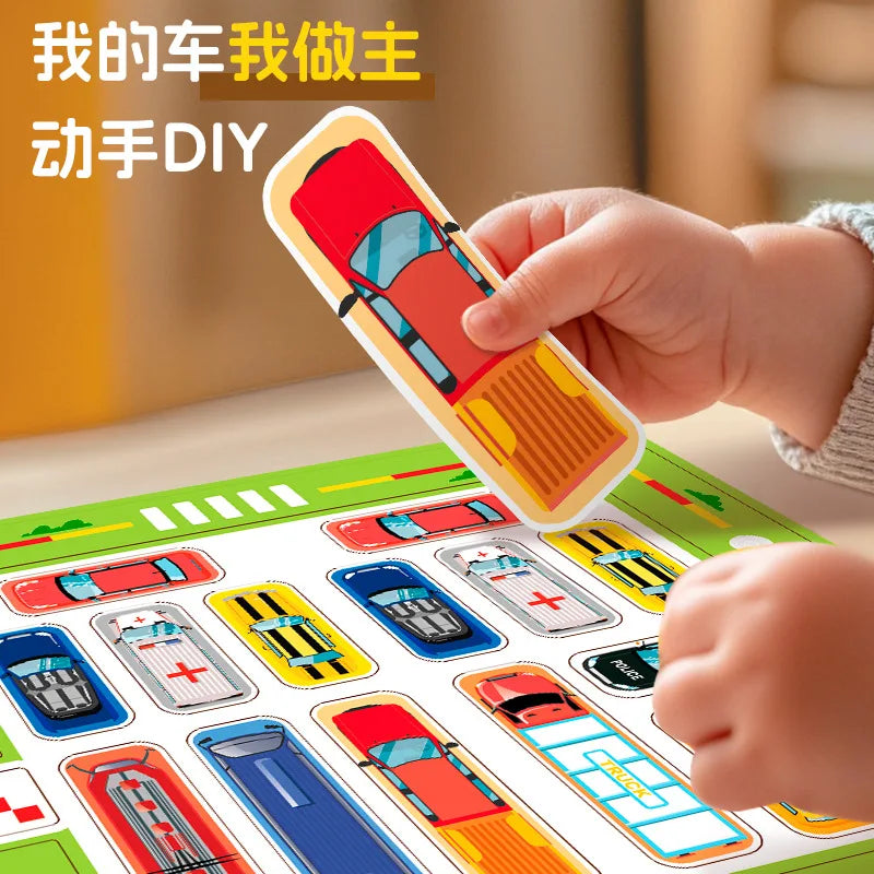 Training for children's thinking on moving cars out of storage, overcoming challenges and breaking through with small cars