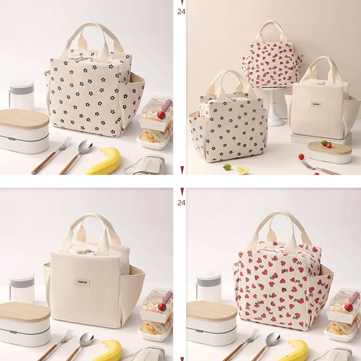 This lunch bag, insulated lunch box, reusable leak-proof large refrigerated handbag is suitable for both men and women. IA-DH