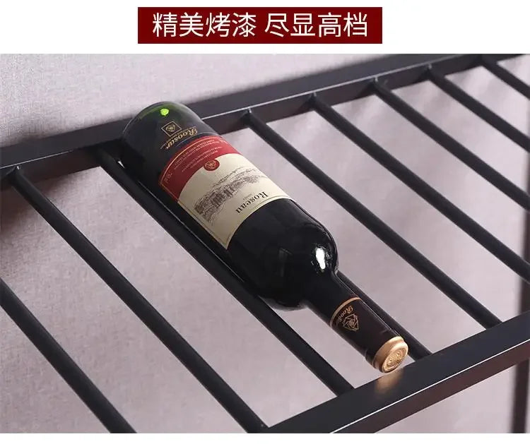 Kitchen Industrial Bar Cabinet Houses Wedding Iron Stackable Handmade Design Display Wine Rack Column Armadietto Cube Furniture