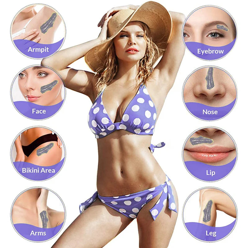 200g/400g Depilatory Wax Beans for Heating hard Wax Machine Hot Film Painless Waxing Beads Bikini Face Legs Body Hair Removal