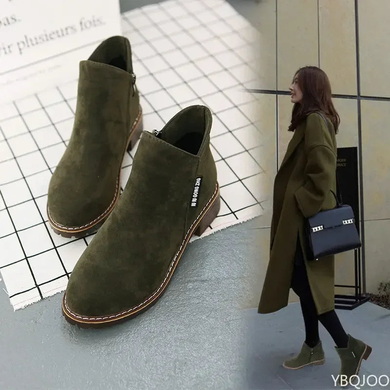 Shoes Women 2022 Fashion Thick Sole Ankle Boots Comfortable Plus Size Snow Boots for Women Female Platform Boots Botas De Mujer - Belvar