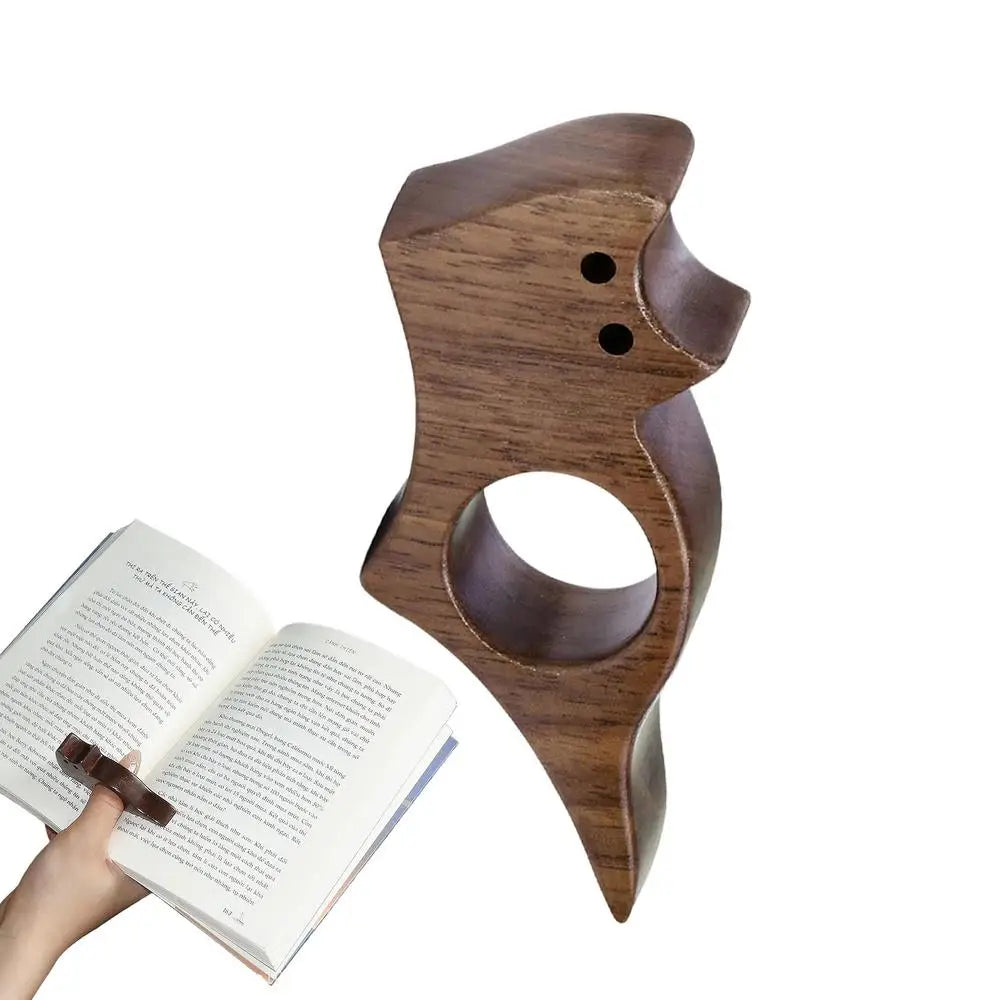 1pcs Wooden mini Cat Dog Reading Bookmarks Rings School Supplies Student Pages Guide Marking Sign Book Page Holder