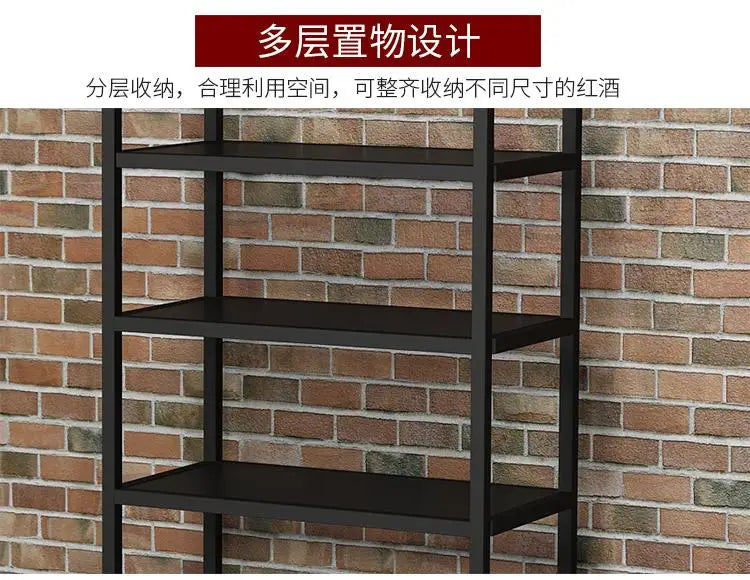 Kitchen Industrial Bar Cabinet Houses Wedding Iron Stackable Handmade Design Display Wine Rack Column Armadietto Cube Furniture