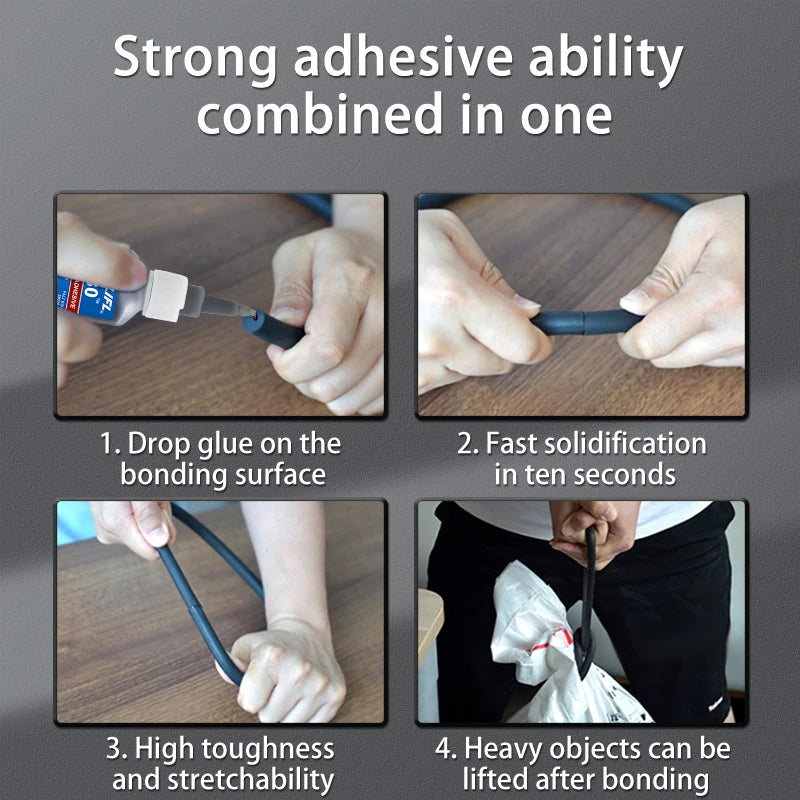 LOOLIFL 480 Black Super Black glue for Plastic Wood Metal tyres Rubber shoes Strong Adhesive Repair - Belvar