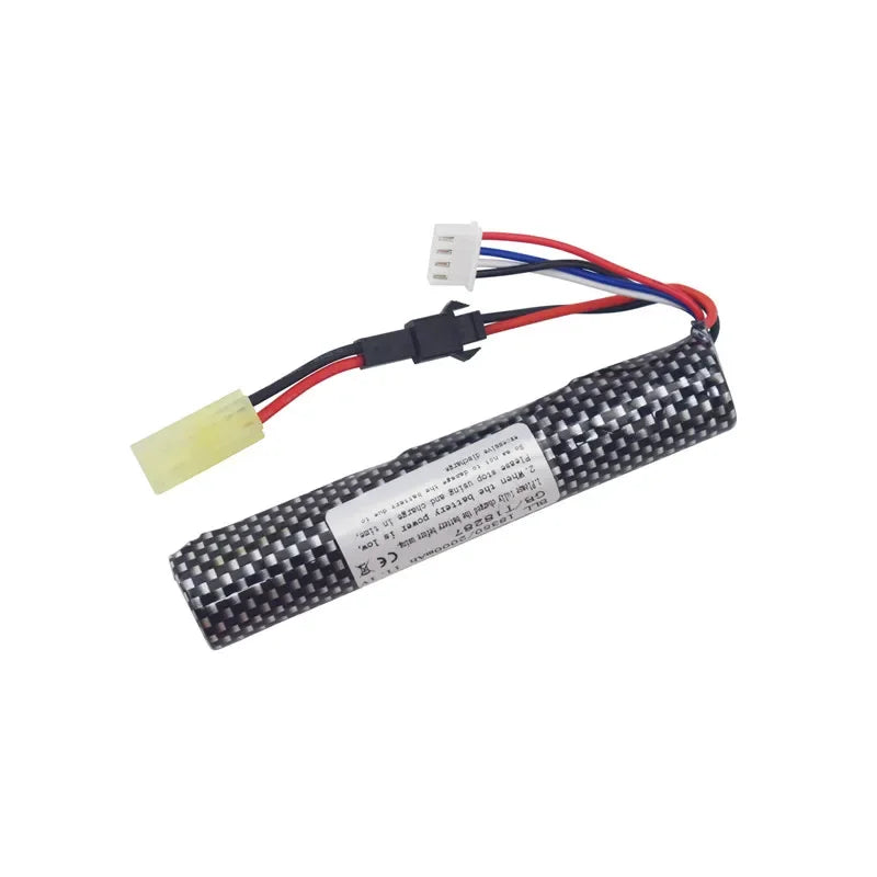 3S 11.1V 2000mAh Li-ion Battery SM2P Plug with USB Charger Compatible with Airsoft Gel Water Bead Blaster Rechargeable Batteries