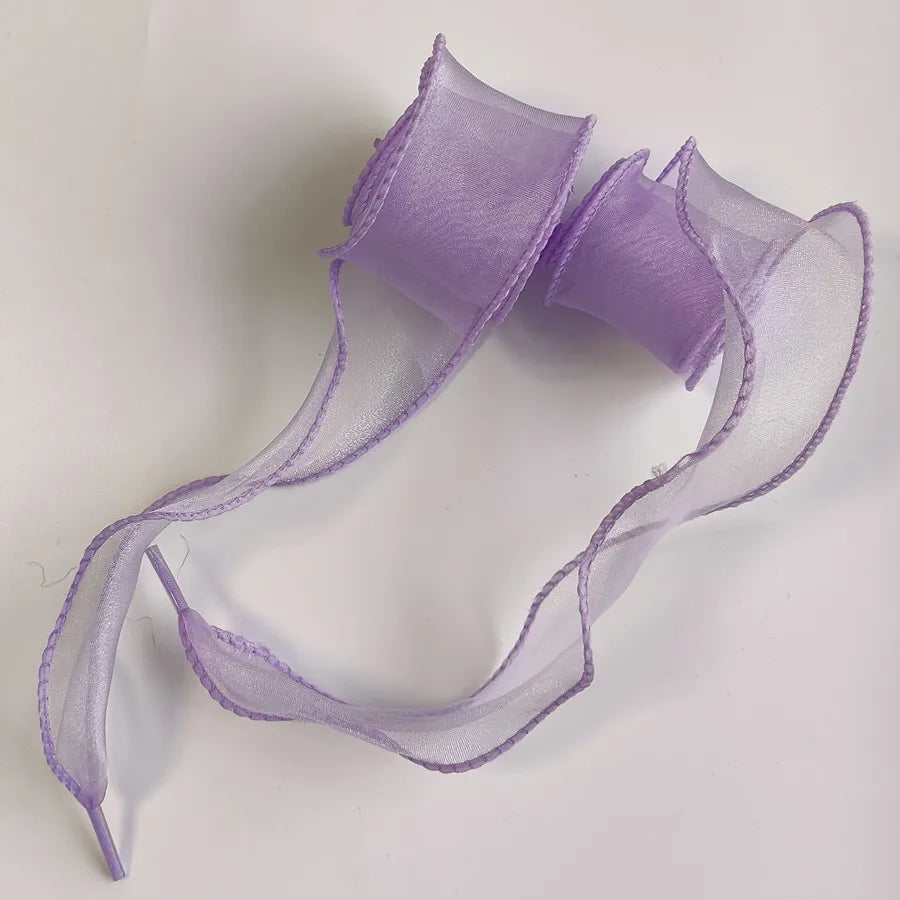 4cm Wide Festoon Fishtail Organza Shoelaces Wave Chiffen Yarn Bow Laces Beauty White Casual Sneaker DE Training Shoes Laces