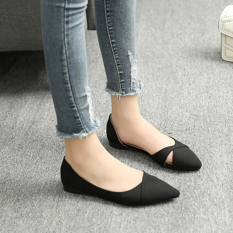 Shoes for Women Evening Woman Flats Pointed Toe Pink Slip-on Popular Elegant and Fashionable Summer 2024 High Quality Fashion 39 - Belvar