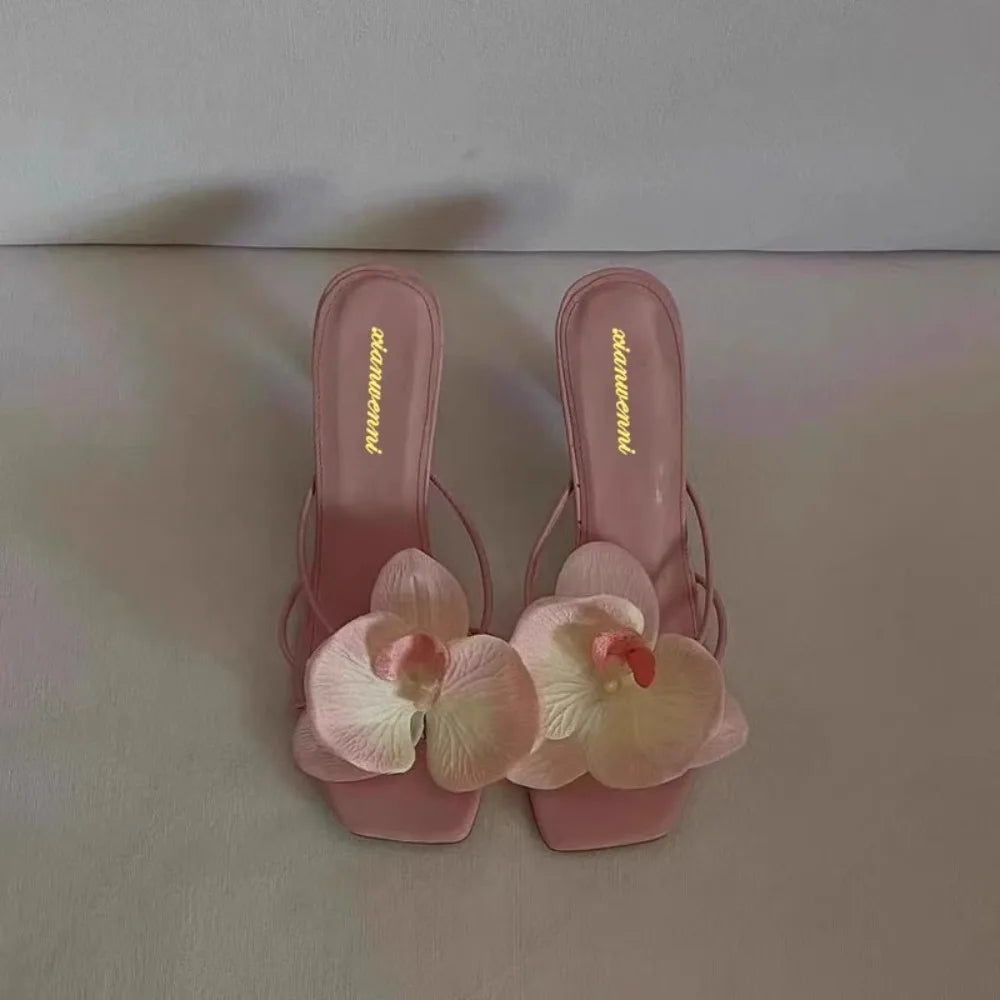 Women's Slippers Casual Fashionable High Quality Shoes for Women Shallow Women Sandals Elegant Flowers Design Women's Slippers - Belvar