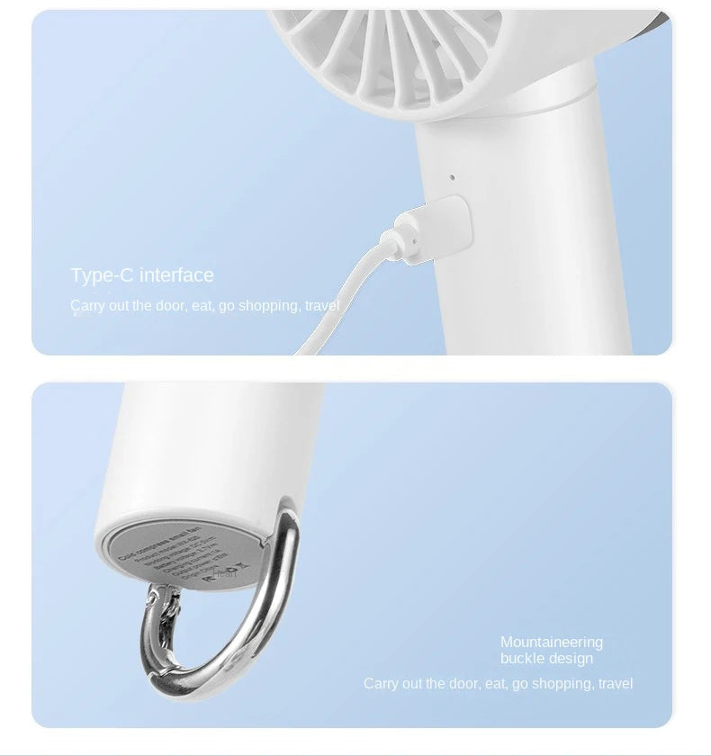 Portable Hand Fan Cooling refrigeration Hanging backpack small fan outdoor 2000mAh usb Rechargeable Handheld Fan