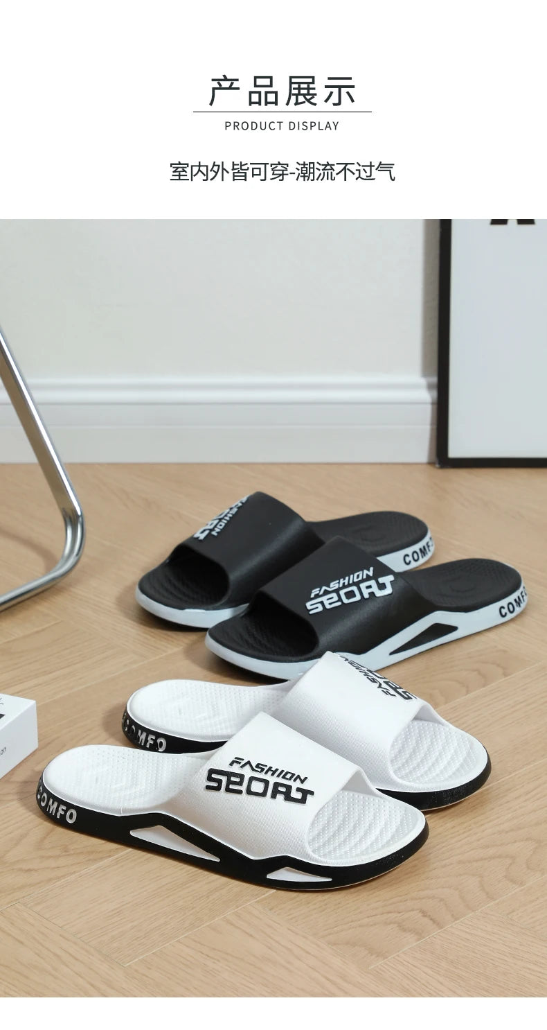 Slippers for men can be worn externally in summer. Trendy bathroom, bathroom, non-skid home, indoor, and home sandals for men - Belvar