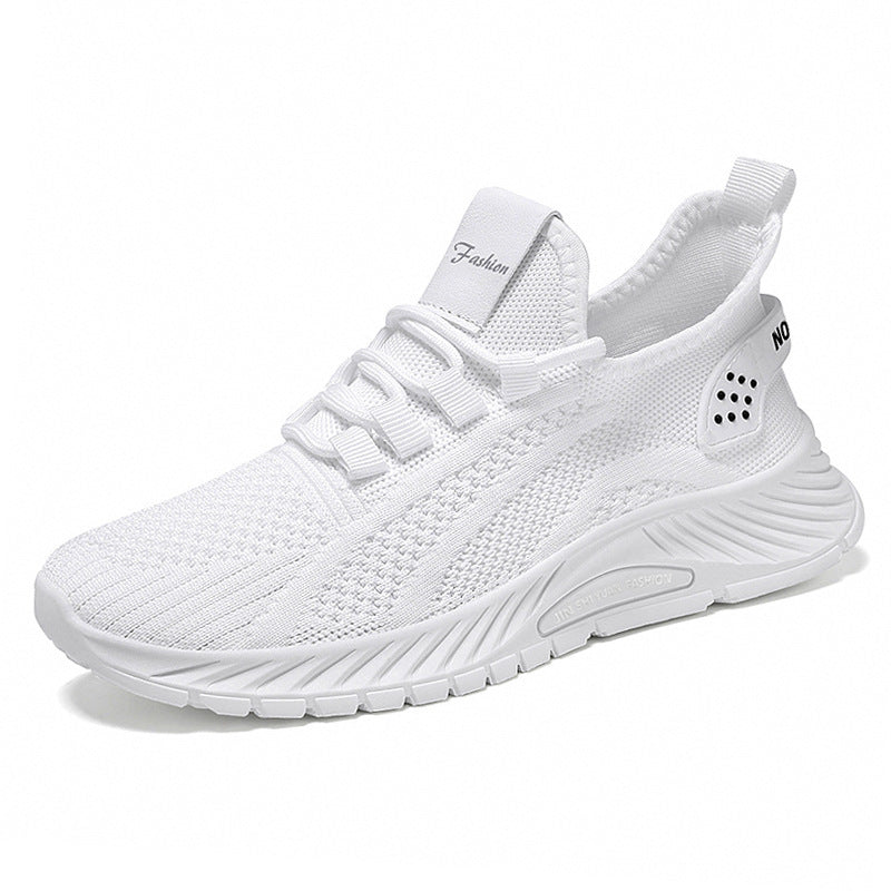 Fashion Casual Sports Shoes Women Lace Up Flat Shoes Lightweight Breathable Running Mesh Sneakers - Belvar