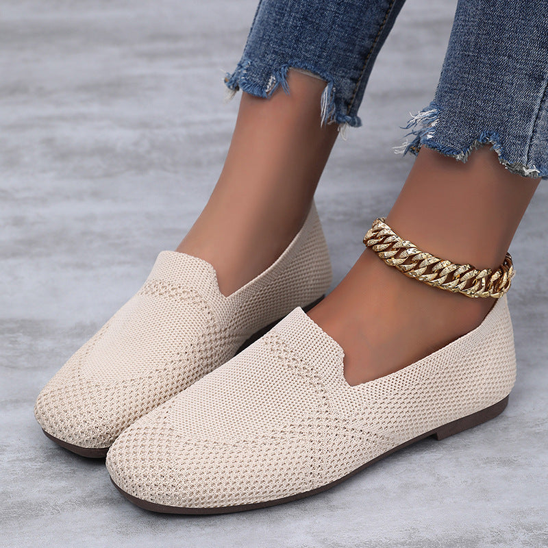 Flyknit Shoes Casual Flat Shoes Women - Belvar