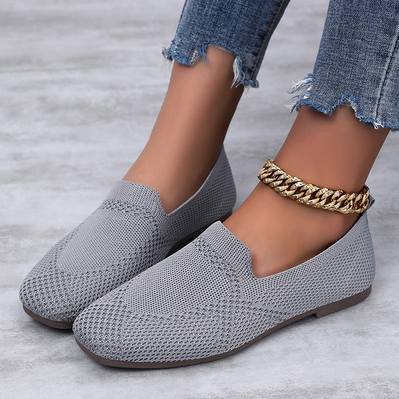 Flyknit Shoes Casual Flat Shoes Women - Belvar