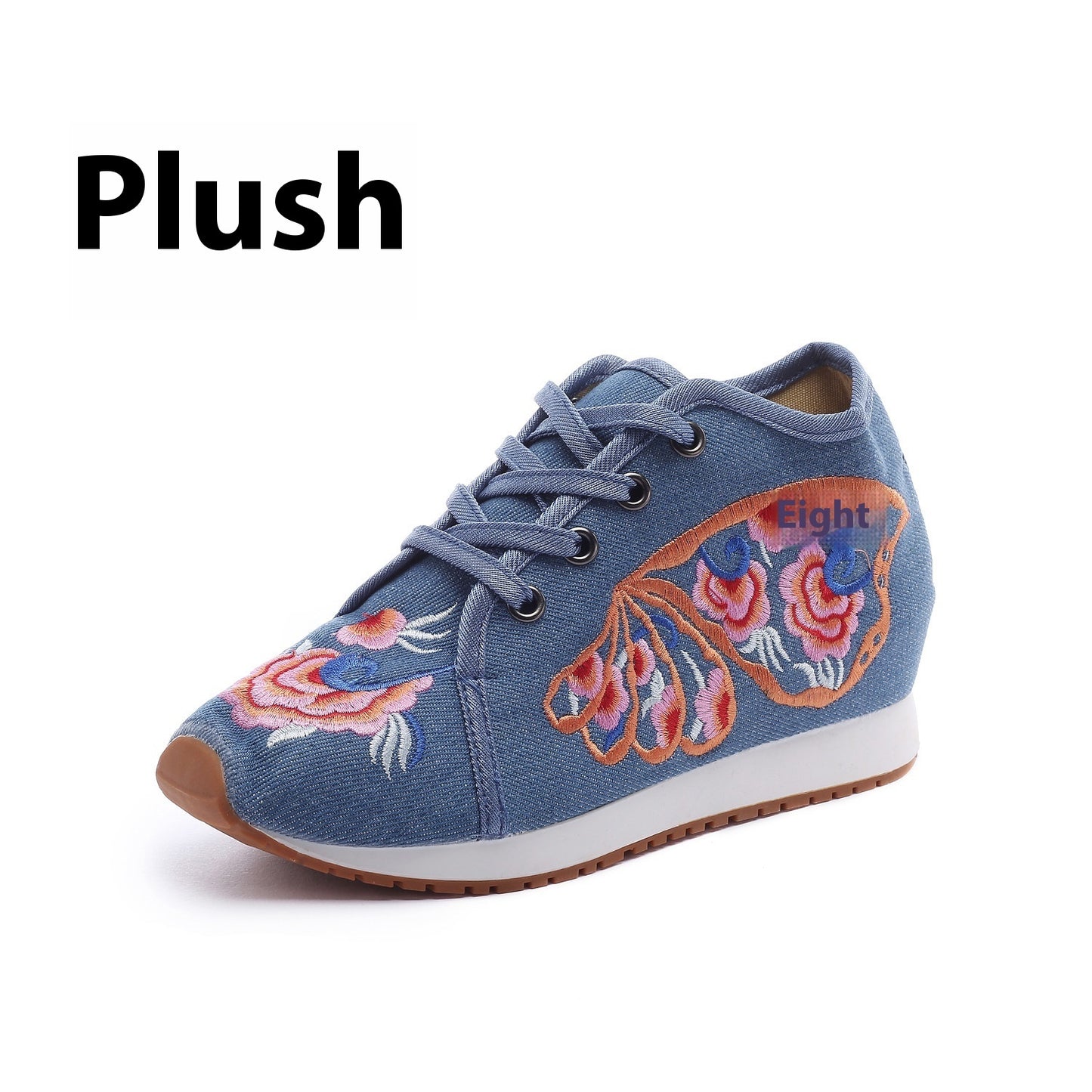 Travel Canvas Embroidered Sneaker Casual Fashion Cloth Shoes Ladies