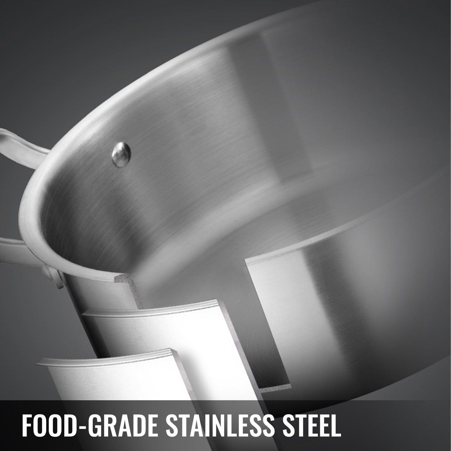SucceBuy 5 Layer Food Steamer 28-30cm Stainless Steel Stock Pot for Home Steaming Dumplings Vegetables Rice Cooking Steamed Dish