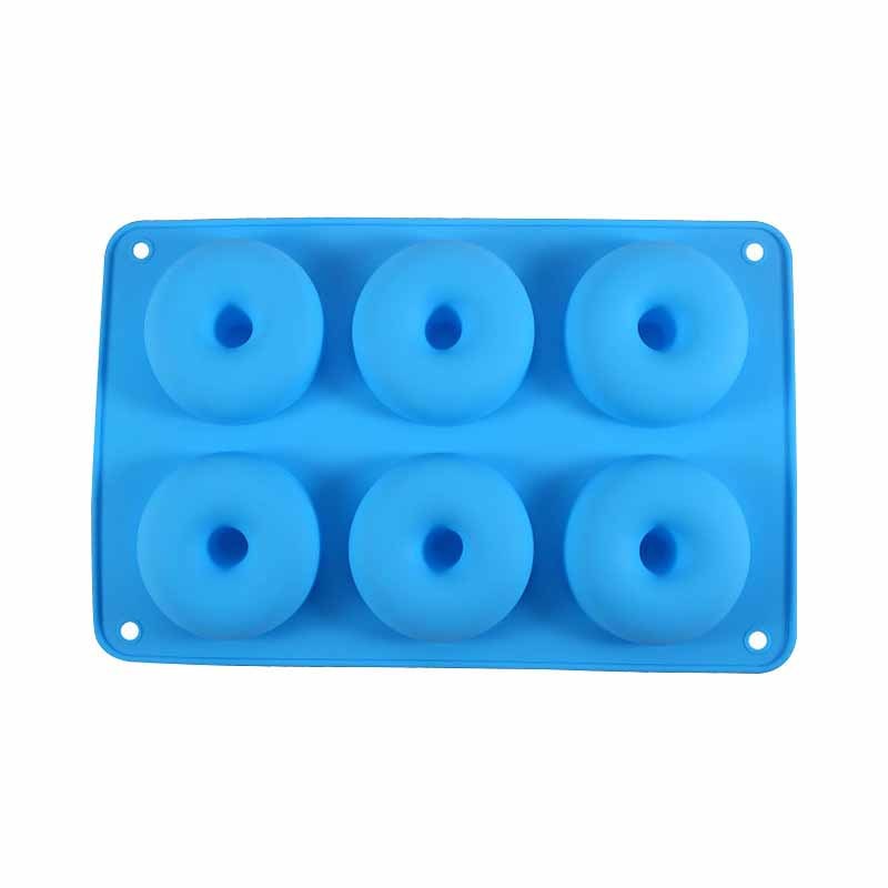 Silicone Mold For 6 Round Chocolate Donuts