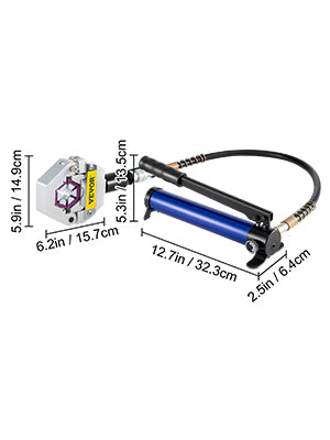 SucceBuy Hydraulic Hose Crimper 71500 Separable Hydra-Krimp with Aluminum Pump Handheld Air Condtioning Repair Crimping Tool Set