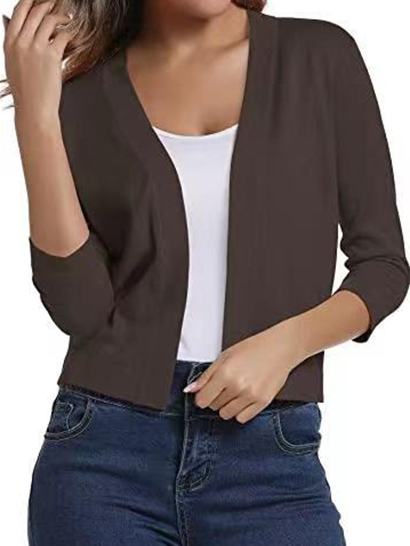 Simple Versatile Short Jacket Knitted Cardigan