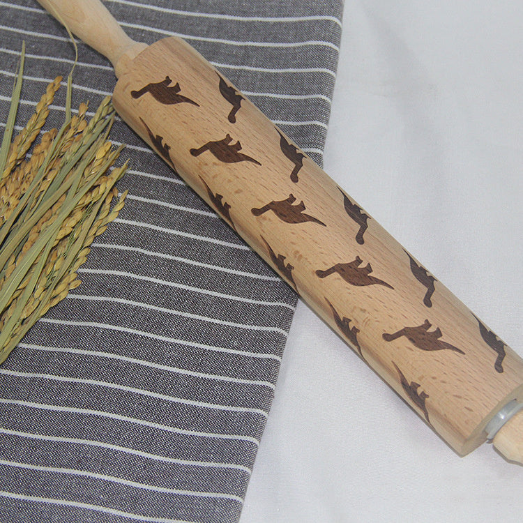 roller printed cookie dough stick