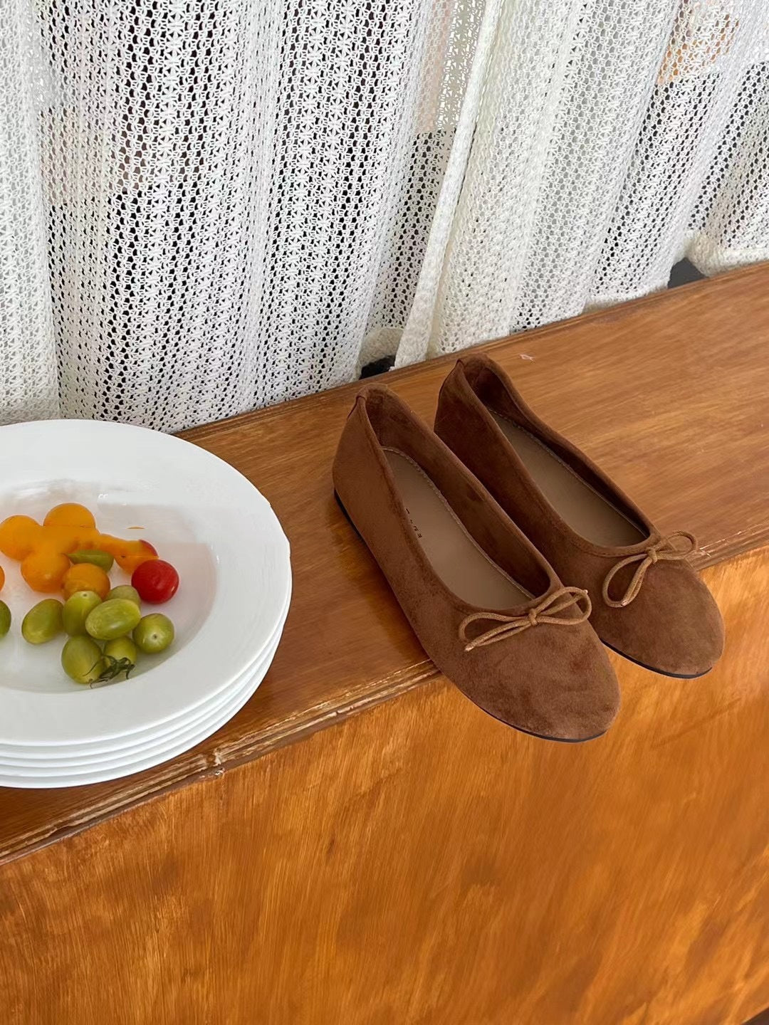 Low-cut Ballet Shoes Bow Flat Shoes - Belvar