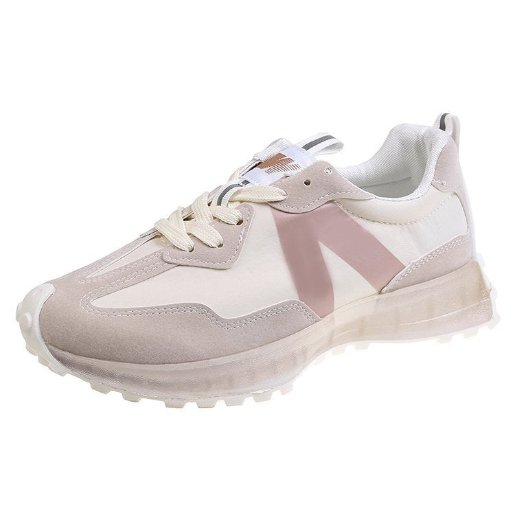 Thick-soled Lace-up Casual Sneakers For Female Students