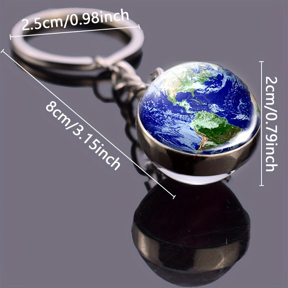 Solar System Planets Keychain - Metal Moon Phase Charm with 8 Planet Designs, Celestial-Themed Gift for Anniversaries, Keys, Wallets & Bags, Celestial Keychain | Metallic Finish | Metal Construction