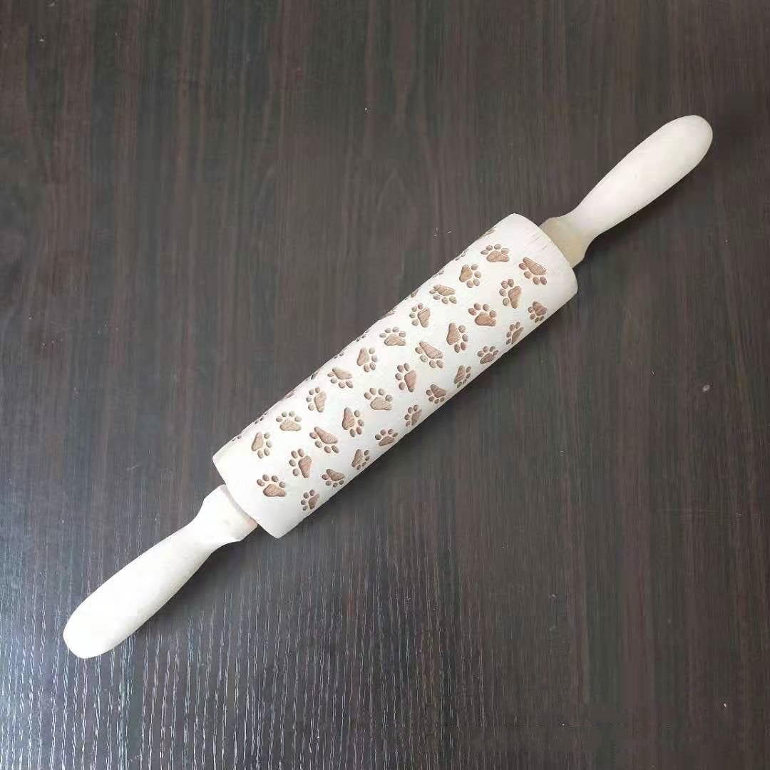 roller printed cookie dough stick