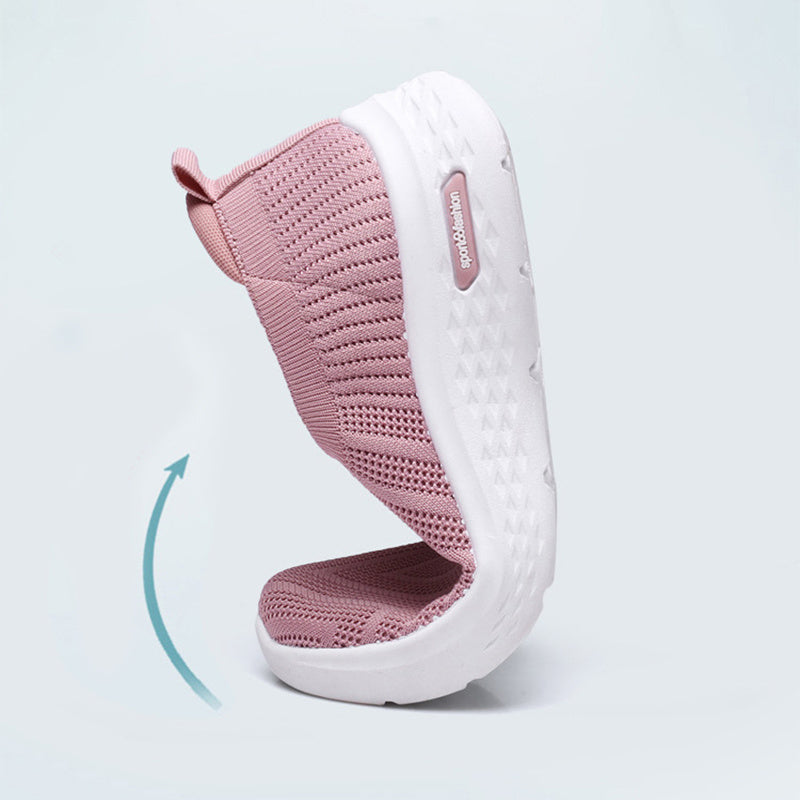 Casual Mesh Shoes Sock Slip On Flat Shoes For Women Sneakers Casual Soft Sole Walking Sports Shoe - Belvar