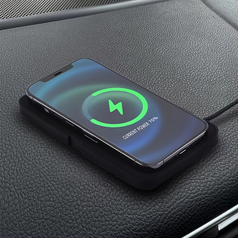 Wireless Car Charger, Fast Charging Board with USB Connector, Short Circuit Protection, Non-slip Phone Charging Pad, Without Battery