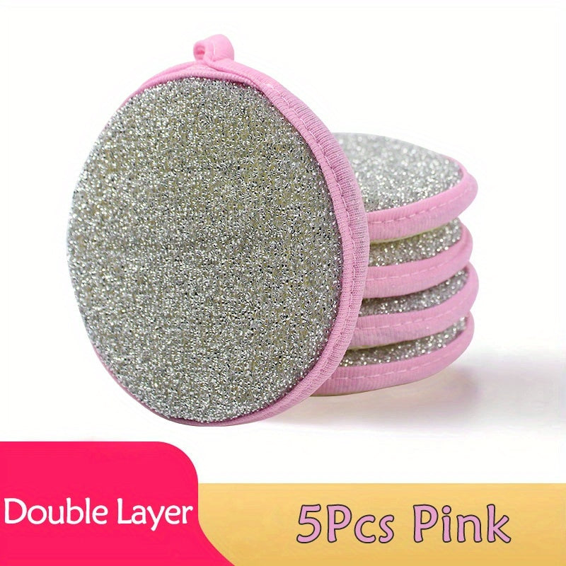 [Dishwashing Sponge] 5/10pcs Double Side Dishwashing Sponge - Pan Pot Dish Wash Sponges - Household Cleaning Tools - Kitchen Tableware - Dish Washing Brush