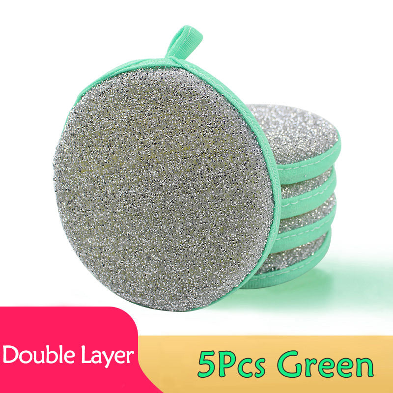 [Dishwashing Sponge] 5/10pcs Double Side Dishwashing Sponge - Pan Pot Dish Wash Sponges - Household Cleaning Tools - Kitchen Tableware - Dish Washing Brush