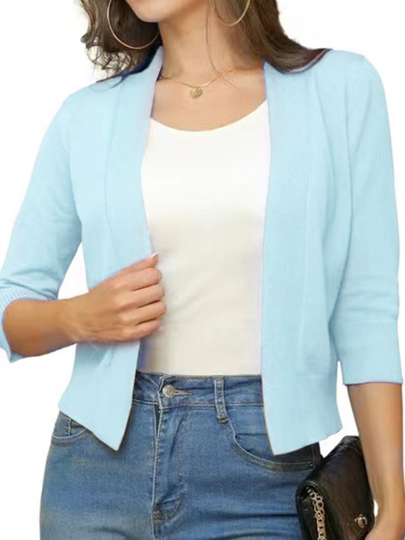 Simple Versatile Short Jacket Knitted Cardigan