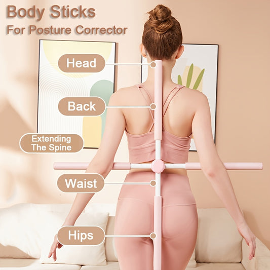 [Yoga Body Stick] Yoga Body Stick for Posture Correction, Shoulder and Neck Relief, and Open Back Training - Improve Flexibility and Balance with this Versatile Fitness Tool
