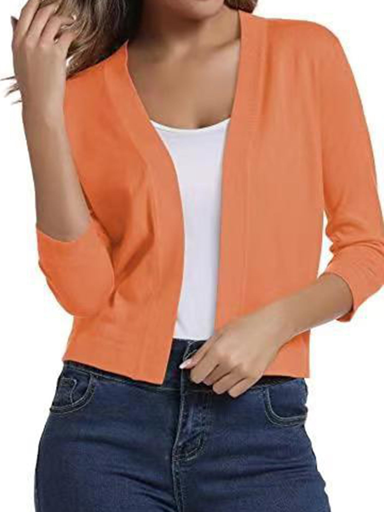 Simple Versatile Short Jacket Knitted Cardigan