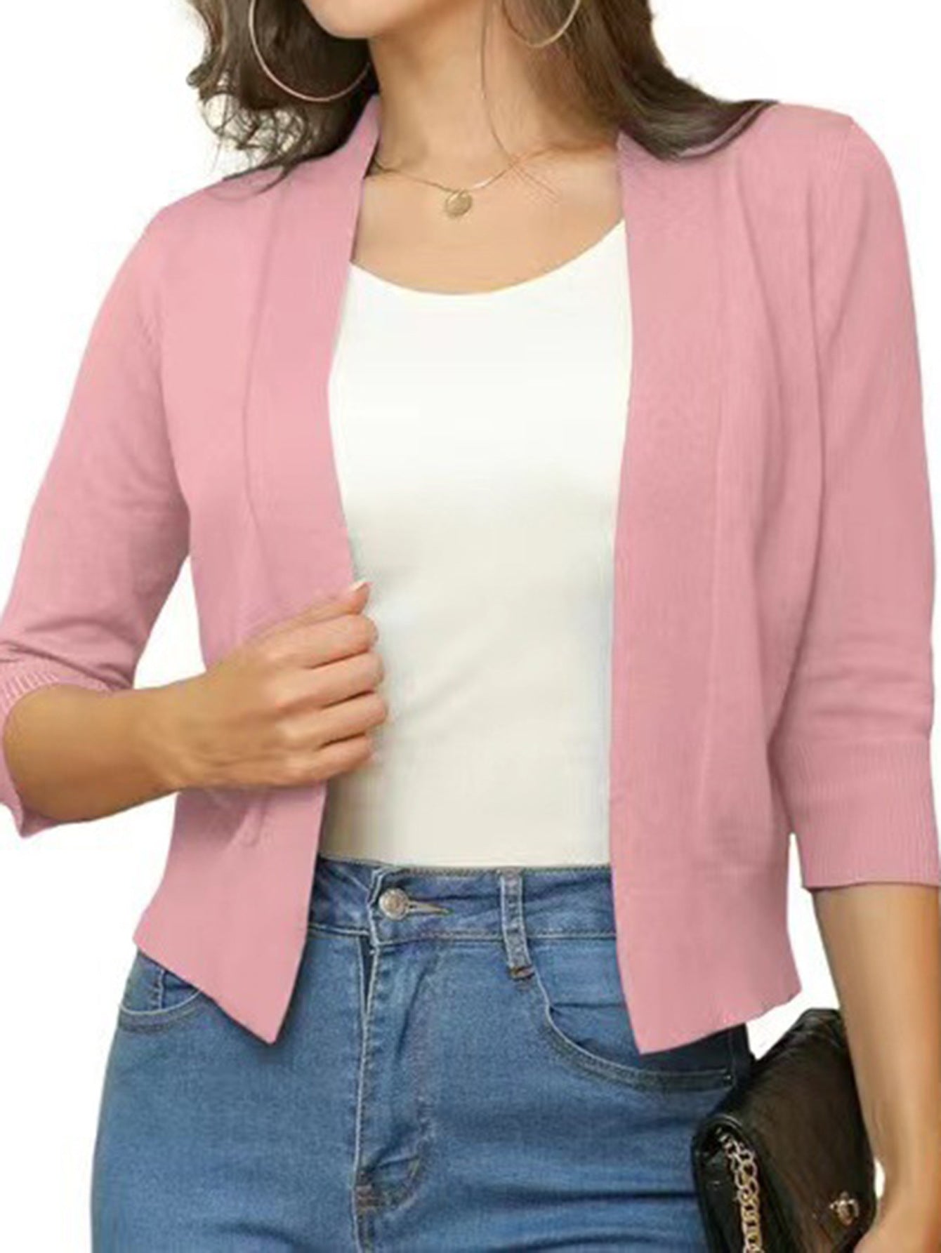 Simple Versatile Short Jacket Knitted Cardigan