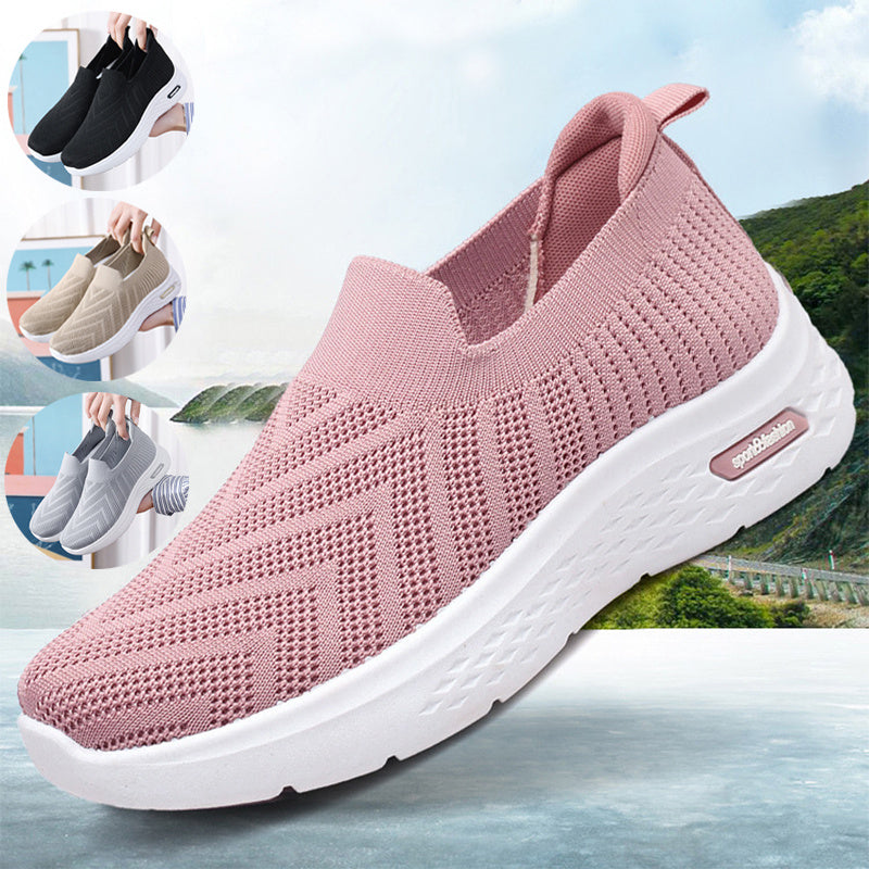 Casual Mesh Shoes Sock Slip On Flat Shoes For Women Sneakers Casual Soft Sole Walking Sports Shoe - Belvar