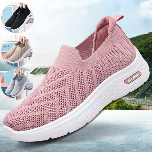 Casual Mesh Shoes Sock Slip On Flat Shoes For Women Sneakers Casual Soft Sole Walking Sports Shoe - Belvar