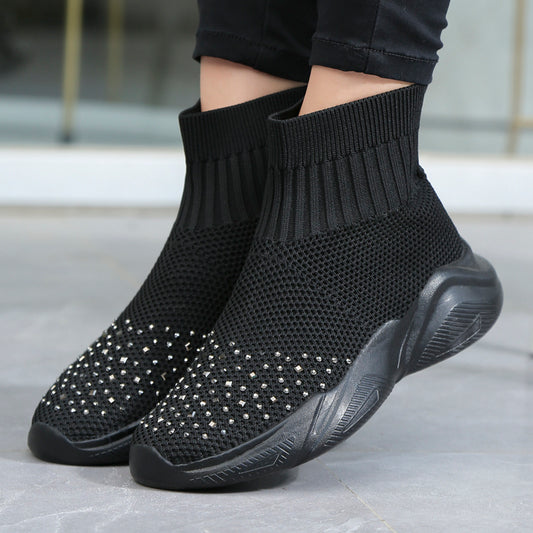 Ladies Flat Lightweight Sneakers Old Beijing Cloth Shoes - Belvar
